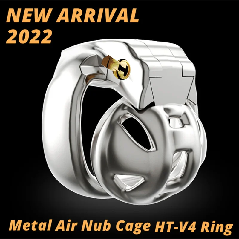 

Sex Toys For Men Male Chastity Device 316 Stainless Steel 3D Printed Air Nub Cock Cage HT-V4 Penis Ring Bondage Belt Adult