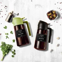 2-in-1 Glass Oil Dispenser & Sprayer 16oz Leakproof Olive Oil Bottle for Cooking Air Fryer BBQ Baking Salad 1