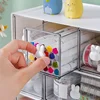 1PC White Plastic Stackable Desktop Drawer Organizer, Multi-Functional Storage Box for Office, Home, and Classroom 6