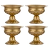 HOT SALE Metal Elegant Wedding Centerpieces Vase For Wedding Party Decoration,Trumpet Vase For Anniversary Ceremony(Golden,4 PCS 1