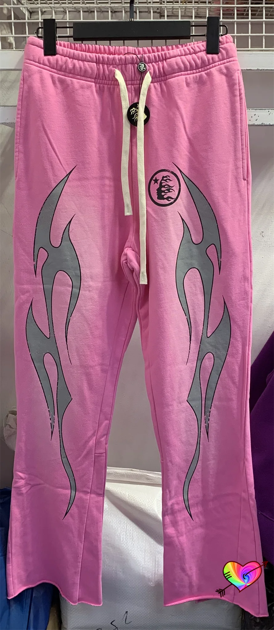 Wash-Pink-Hellstar-Flare-Pants-Men-Women-Vintage-Hellstar-Pants ...