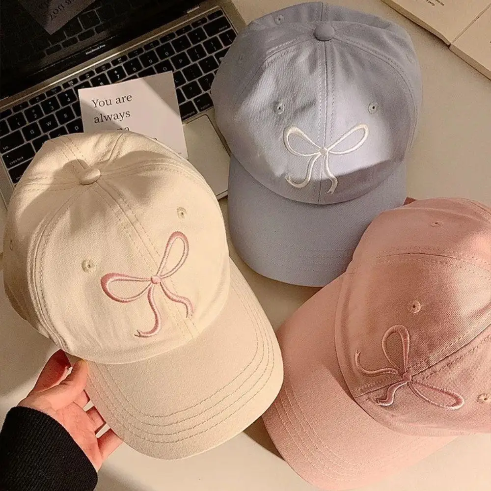 Baseball Baby Sun Hat Bows Children Adjustable Summer High Ponytail Hollow Empty Top Hip Hop Girls