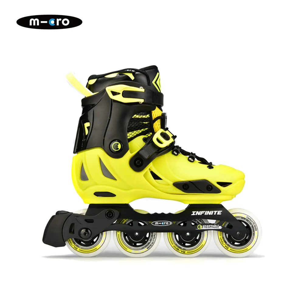Micro INFINITE,KIDS FSK SLALOM,ABEC7,HI-LO Hockey Wheels 85A ROUND 4WD,Adjustable Size for Age 5-18 Advanced