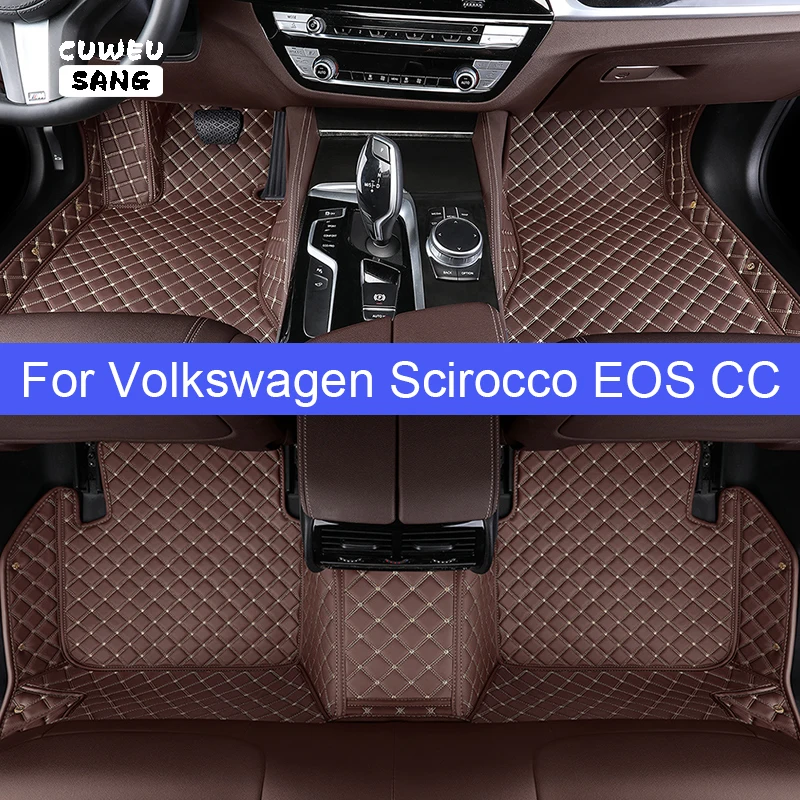 Cuweusang Car Floor Mats For Vw Scirocco Eos Cc Foot Coche Accessories