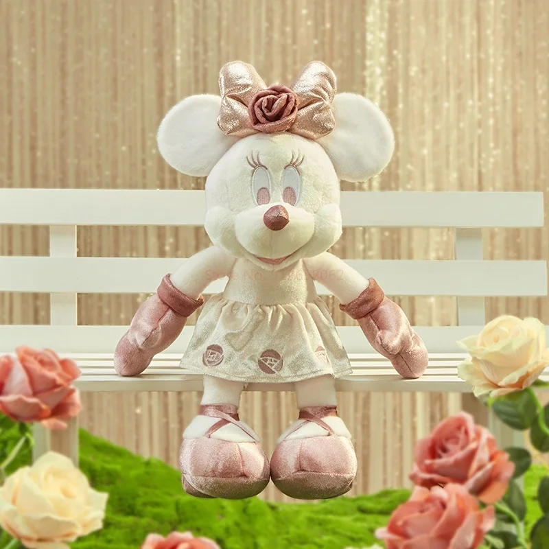 Disney official new rose party series Shi Diqi Mickey Minnie Winnie the Pooh plush doll pendant collection Christmas gifts