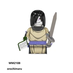 Naruto Anime Mini Blocks Collectible Figure Set - Featuring Kakashi, Sasuke, Itachi, Jiraiya, Tsunade, and Obito ( Light Yellow)