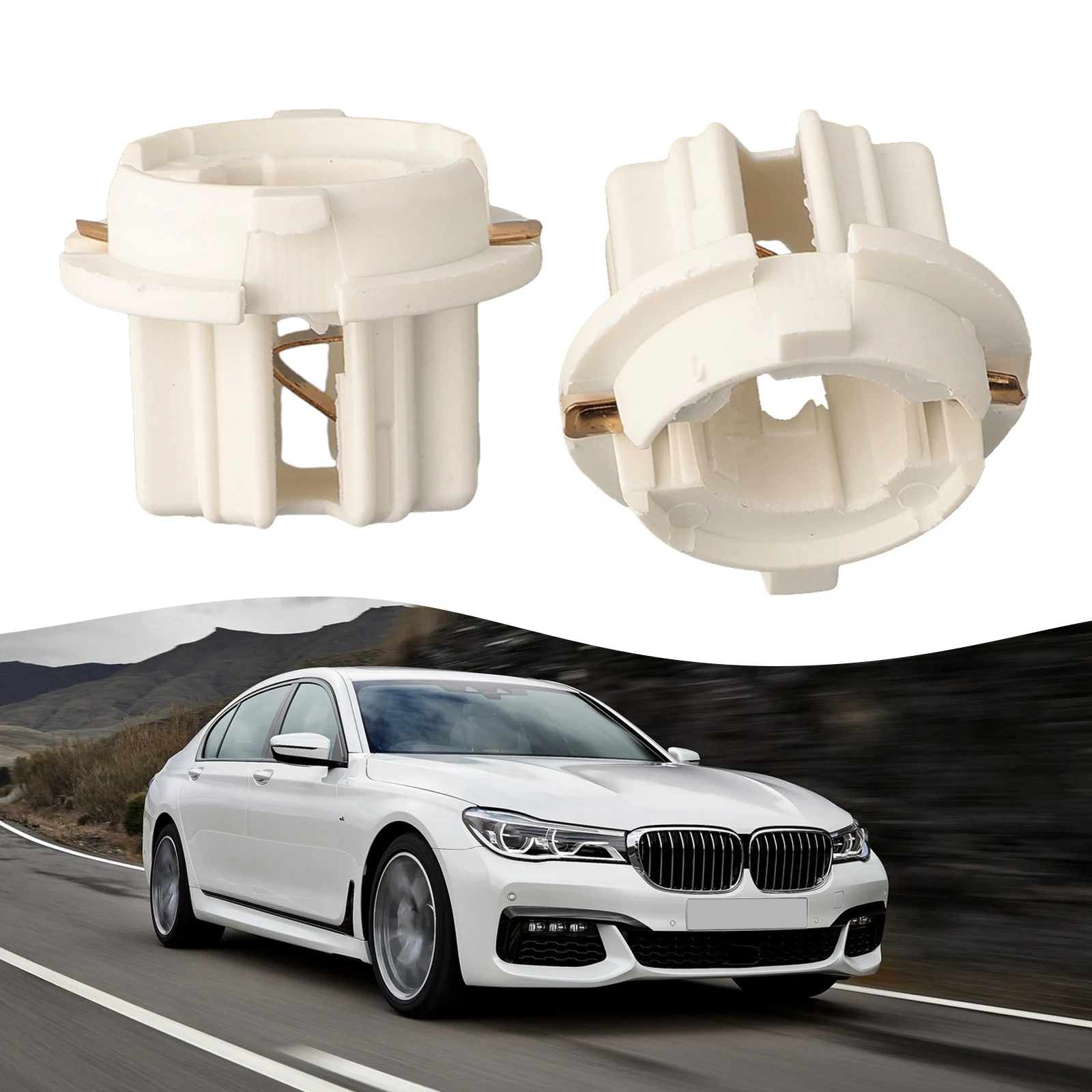 

Bulb Holder Tail Light Socket For BMW 7 Series X3 X5 E32 E38 Car Lamp P21W Reversing Lights White 2pc Rear Light