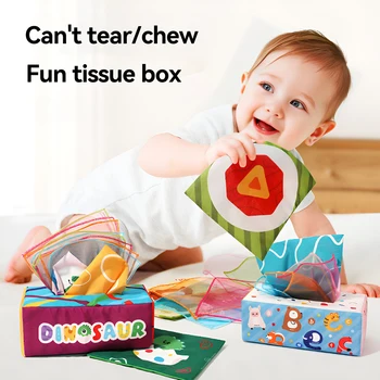 Cartoon Cloth Tissue Box Baby Toy 1