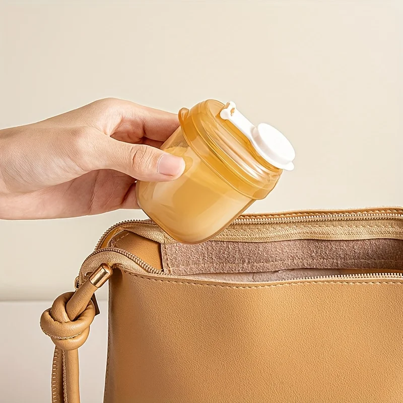 1pc Portable Formula Dispenser with Spill-Proof Lid & One-Touch Operation -Feeding Container with Measurement Scale & Spoon Slot