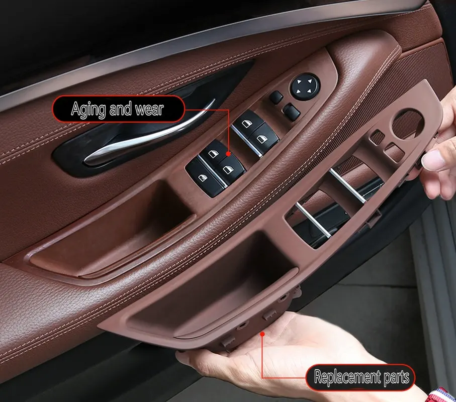 Apply to 11-17years 5 Series 520 523 525 528 530 535    Door handle    The handle    The armrest lid heated steering wheel cover