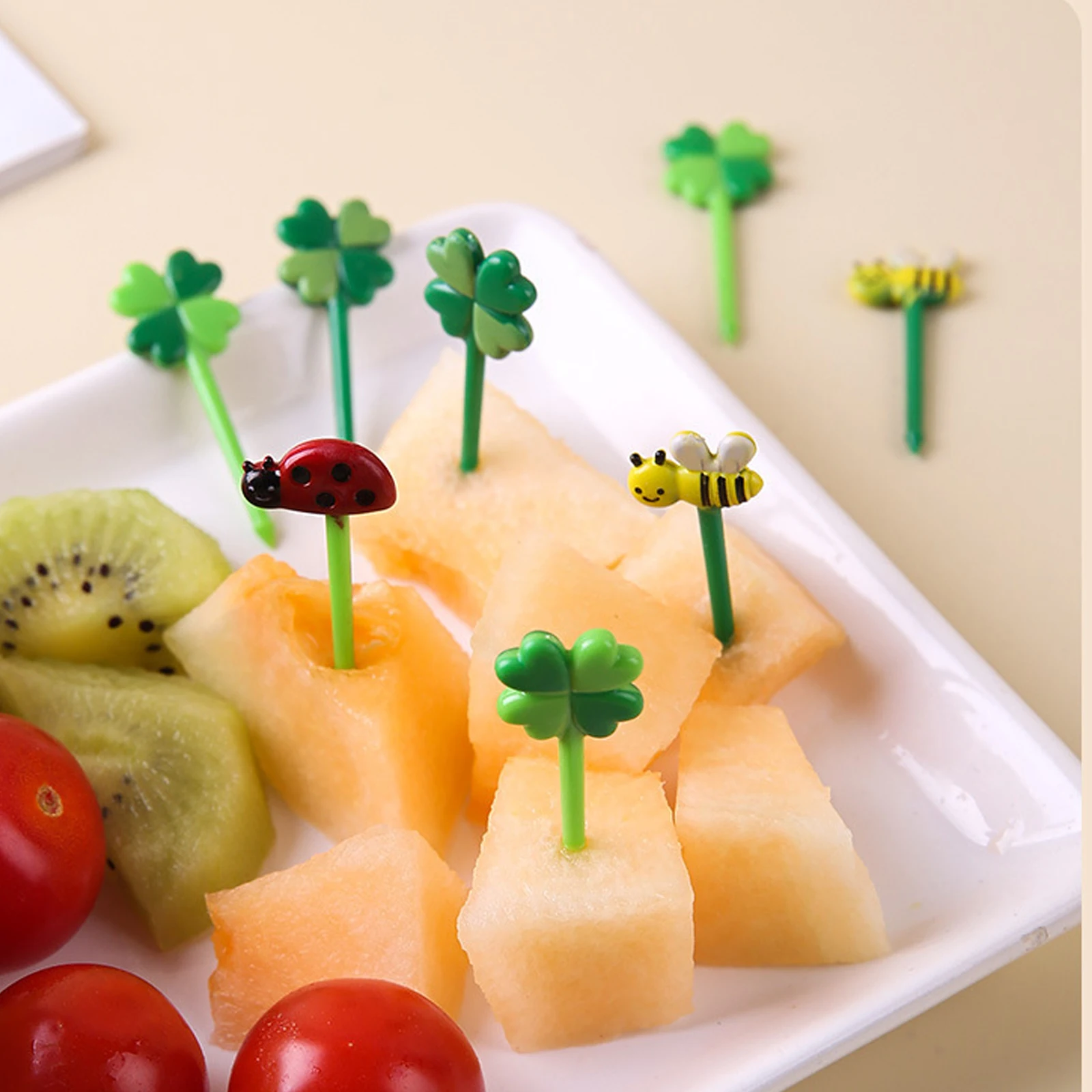 12Pcs Kids Fruit Picks Needle Stick Toothpicks Mini Creative Fruit Cake Dessert Food Forks Lunch Box Decor Bento Accessories fruit fork food toothpicks food picks