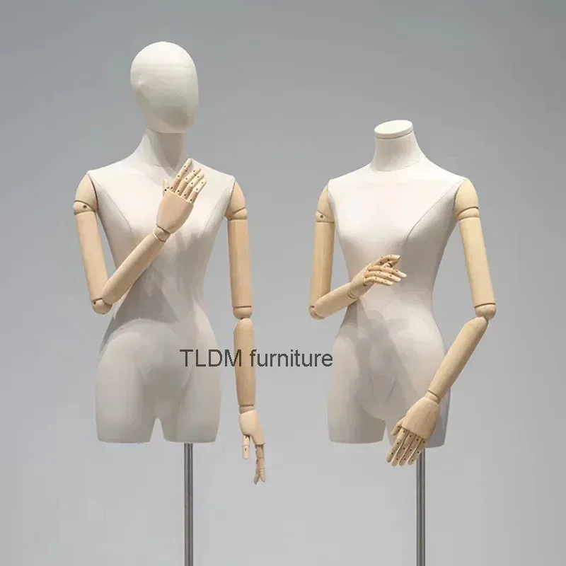 

Clothing Store Mannequin for Women's Clothing Pendant Joint Hand Small Chest Model Frame Window Upper-Body Display Stand