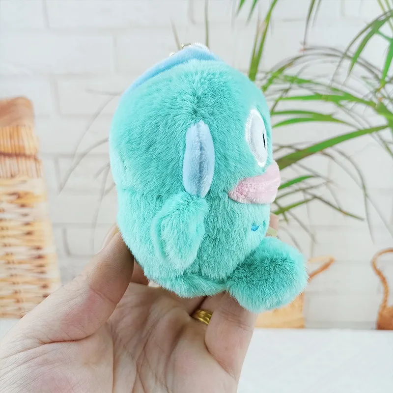 Cartoon Clown Fish Plush Toy Pendant Big Mouth Fish Monster Doll Blue Water Monster Clown Fish Hanton Keychain Bag Charm Gift 5