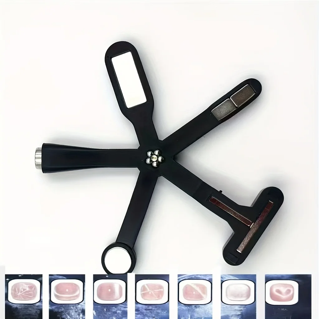 6in1 Nail Magnets Manicure Tools Pattern Cat Eye Effect Side Light Half Moon Daisy Flower French UV Attraction