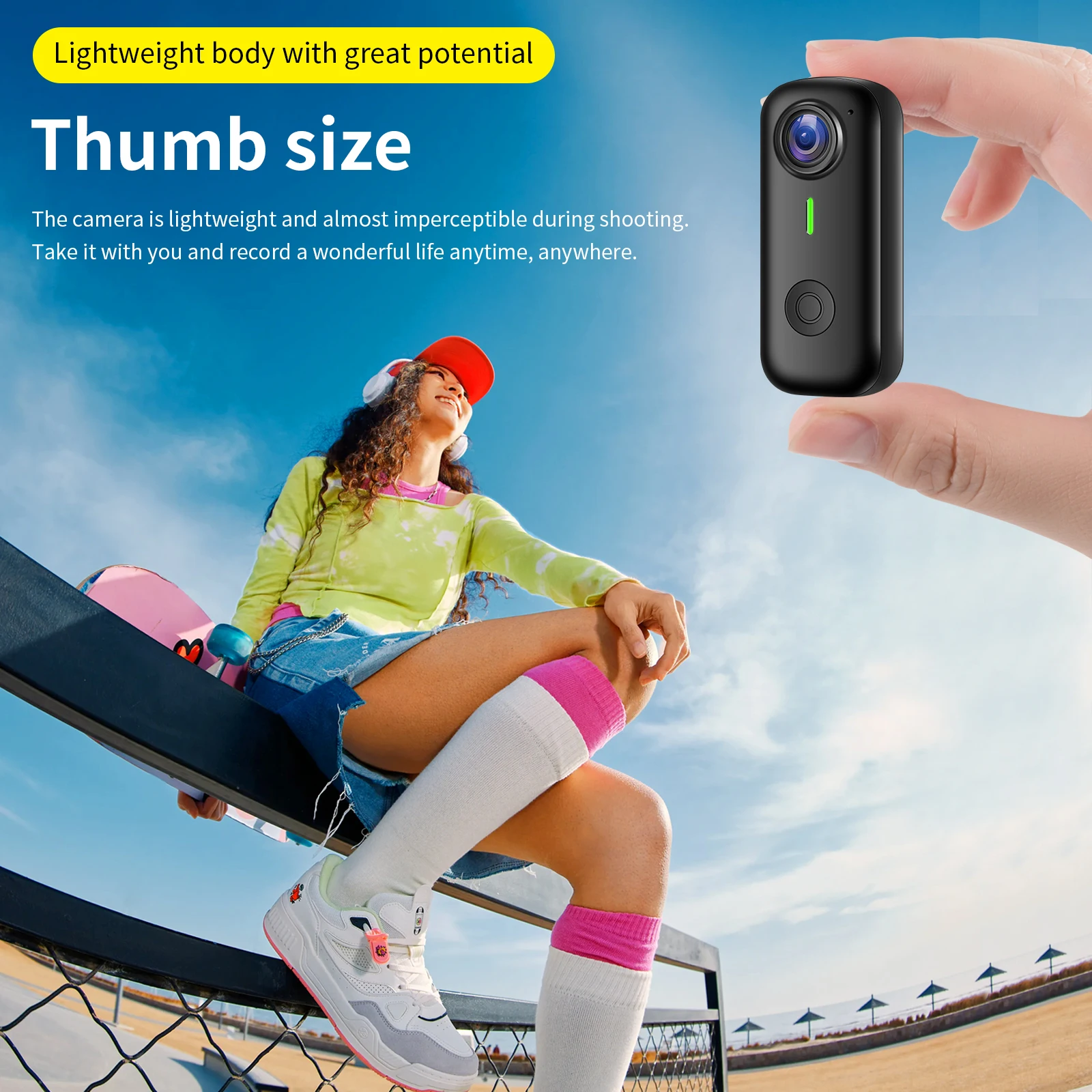 Mini Caméra Sport HD 1080P Étanche - Action Cam pour Sports Extrêmes