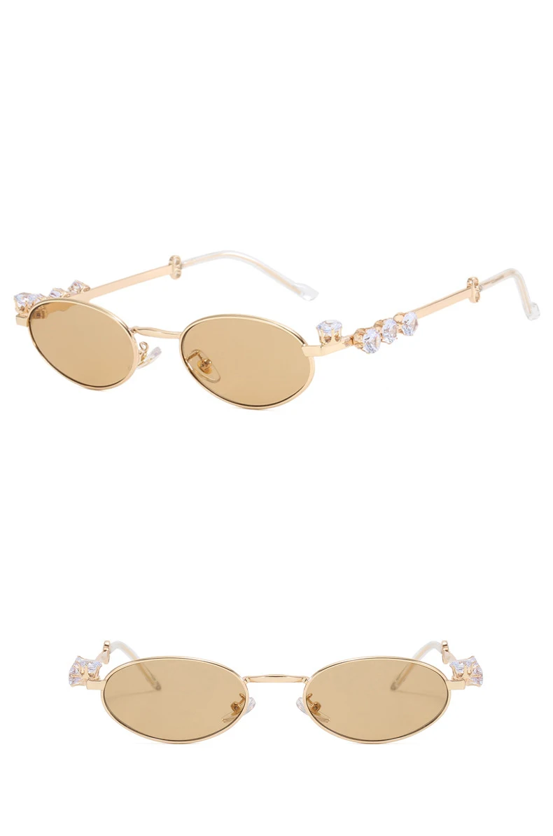 57231 Luxus Marke Design Frauen Optische Gläser Mode Oval Kleine Größe Metall Sonnenbrille Uv400 Anti Blau Licht Brillen – Detail 13
