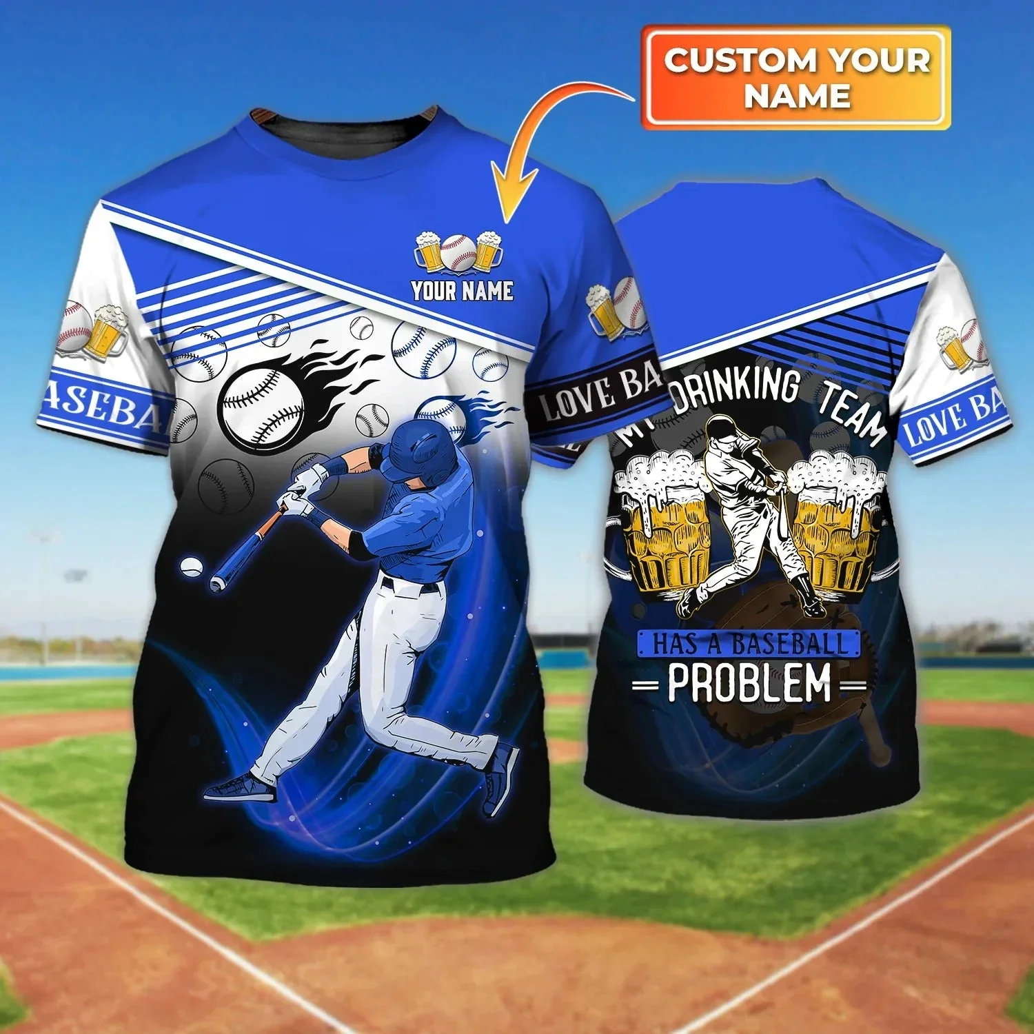 Sommer Mode Herren t-shirt Personalisierte Rote Baseball 3D Gedruckt Unisex T-shirt Für Baseball-Spieler Geschenk Harajuku T-Shirt DW200 – Detail 10