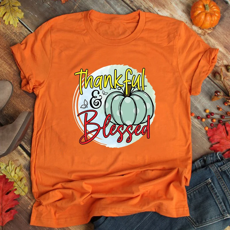 

Thankful Shirt Turkey Tshirt Pumpkin Shirts for Women Pumpkin Spice Tshirt Fall 2022 Thanksgiving Food Shirt Harajuku Tops
