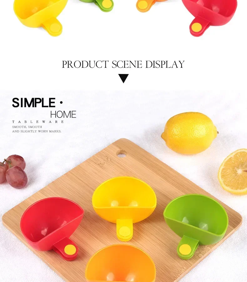 Description Picture 4 of item4Pcs/Set Dip Clip Bowl Dipping Bowl Sauce Holder Assorted Clip Container Dish Plate Tomato Sauce Vinegar Kitchen Gadgets