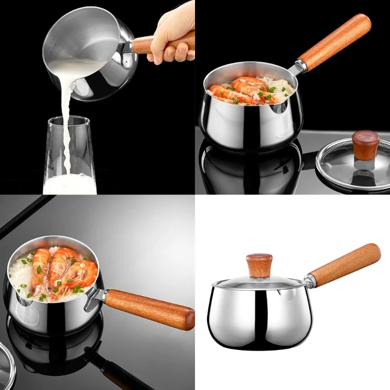 Small Heating Pans 316Stainless Steel Texture Suitable for Sauteing and Boiling