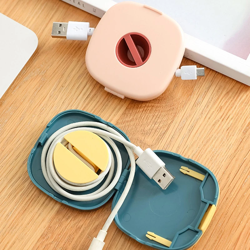 

Round Wire Organizer Cable Organiser Protector Rotatable Cable Manager Data Cable Storage Box Charging Cable Sorting Box