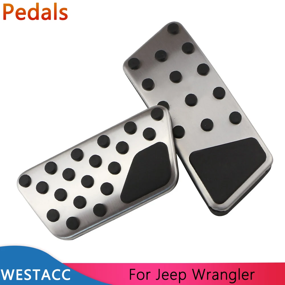 Stainless Steel Car Pedals Accelerator Gas Brake Pedal Cover for Jeep Wrangler JK 2007-AT Parts Interior Accessories car accessories car pedals pedal cover stainless steel pedal cover