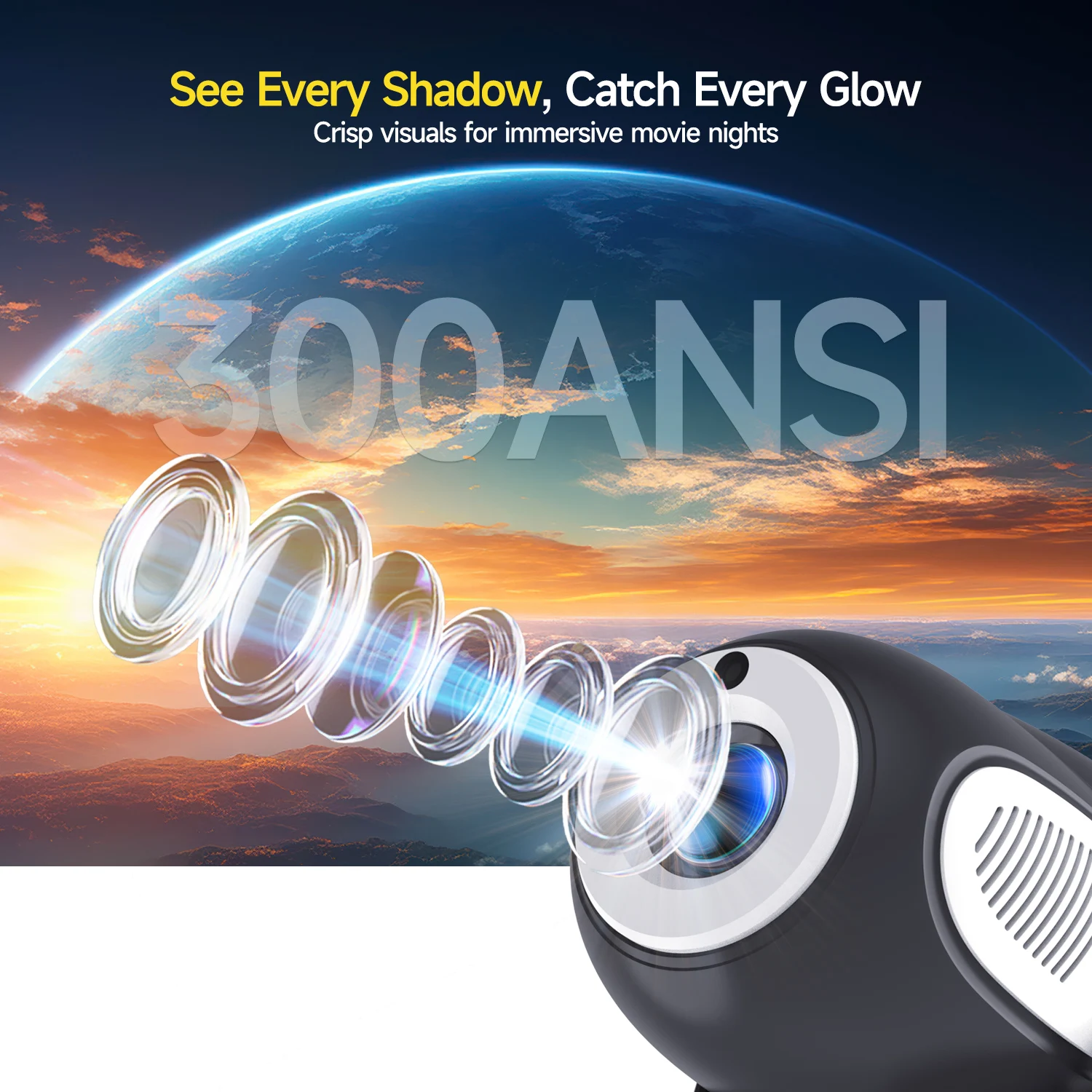 Magcubic HY300 X 4K Android 11 Projector with Electric Focus