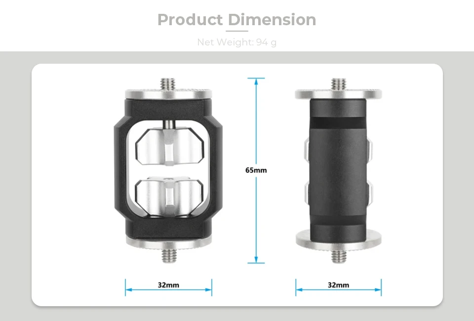 Camera ARRI-Style Rosette Mount Extension Adapter WIth Dual M6 Male Screw Extend