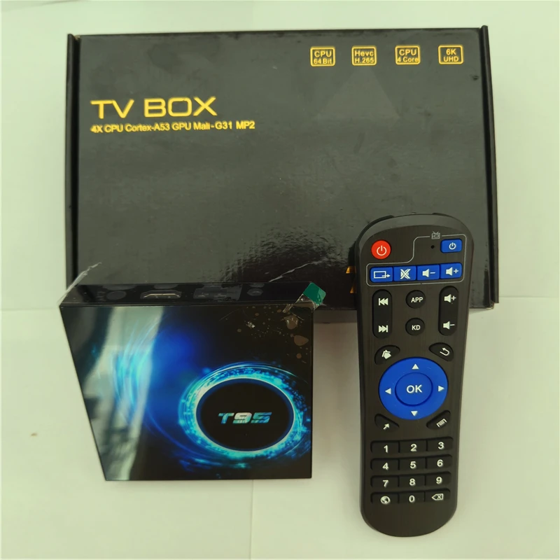 2026 T95 Android TV Box Android 10.0 OS 4GB 128GB Media Player