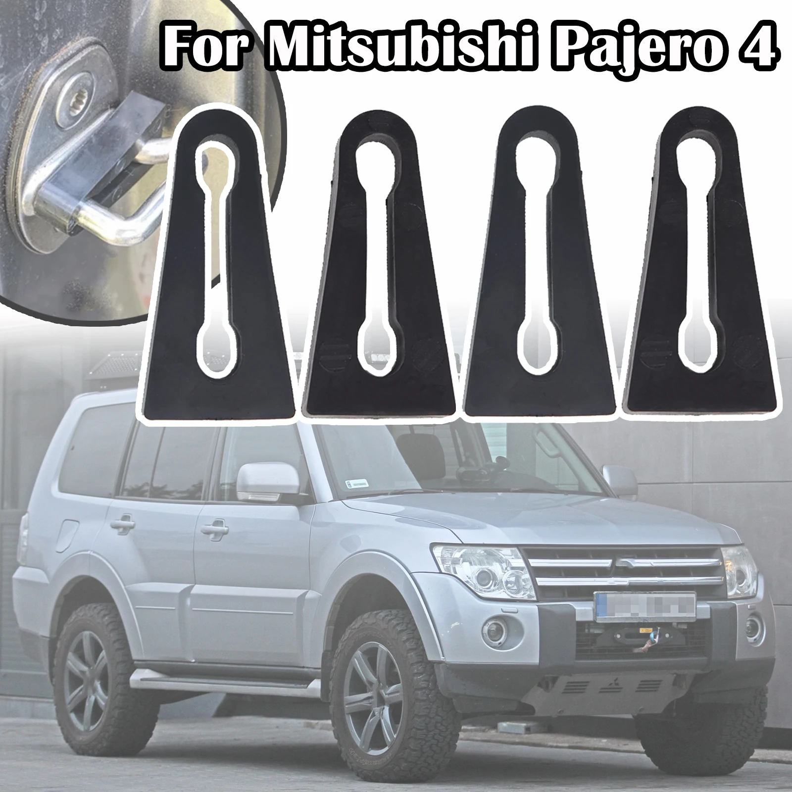 Car Door Lock Damper Car Interior Accessories Car Sound Deadener Car Exterior Accessories Car Door Protection Pad Car Door Lock er Damping Shock Absorber Seal Pad Replacement Accessories For Mitsubishi Pajero 4 V80 Montero Shogun Deadener