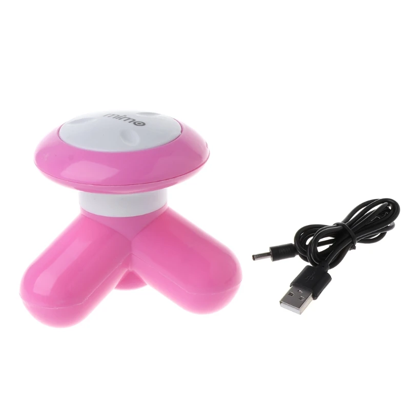 

New 1pc Multi-color Mini Electric Handled Wave Vibrating Massager USB Full Body massage