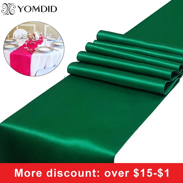1pcs Solid Color Satin Table Runner: Adding Elegance to Your Event