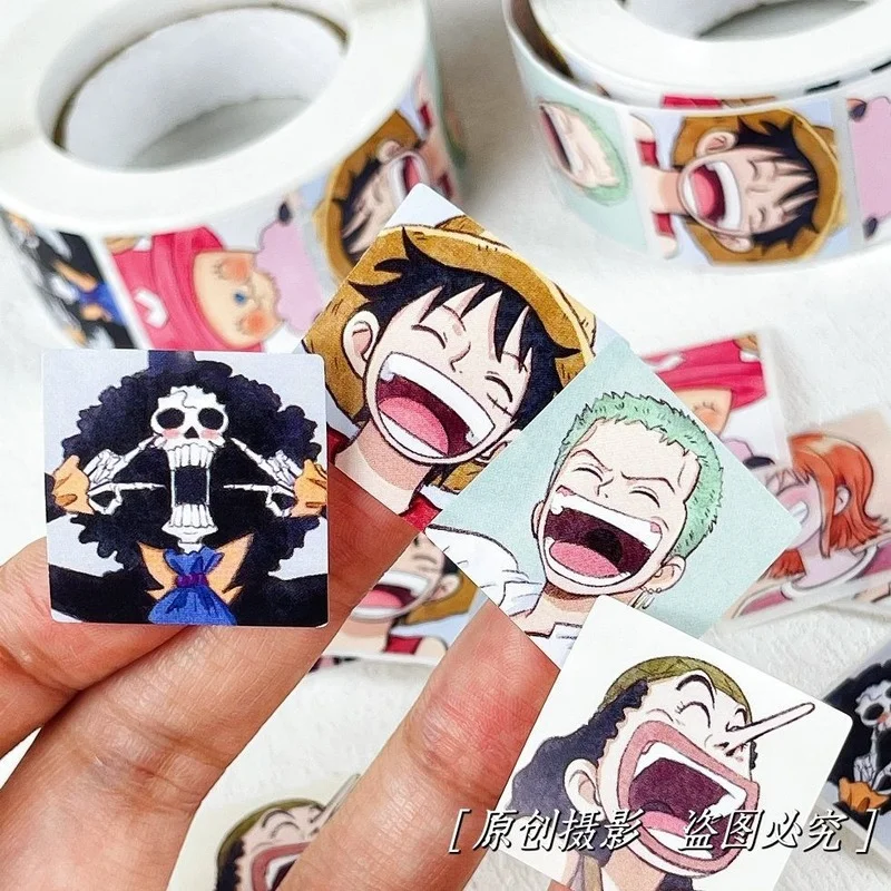 500 Pieces One Piece Creative Stickers Luffy Law Zoro Chopper Sanji Nami Robin Brook Decorative Wall Sticker Gifts for Children