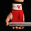 1 Pair 3-layers Cowhide Weight Lifting Gloves Deadlift Grip Pads for Fitness Gym Wrist Straps Workout Training Pull-Up Gloves 1
