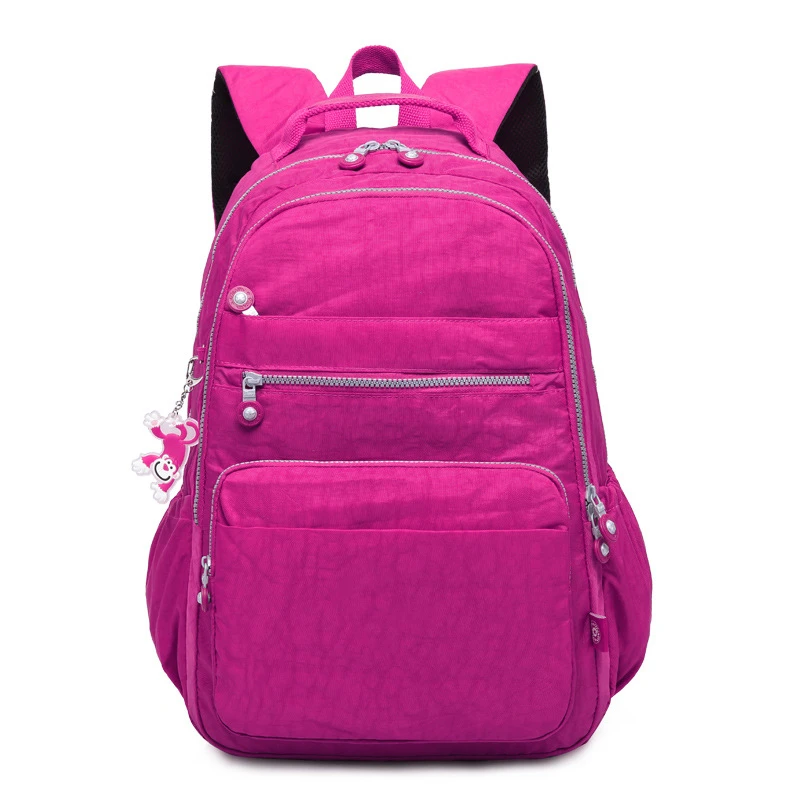 TEGAOTE 2024 Nylon A4 Large Capacity Laptop School Women Men Backpack Lightweight Travel Bag Blue Grey Black Red Purple M1604 3