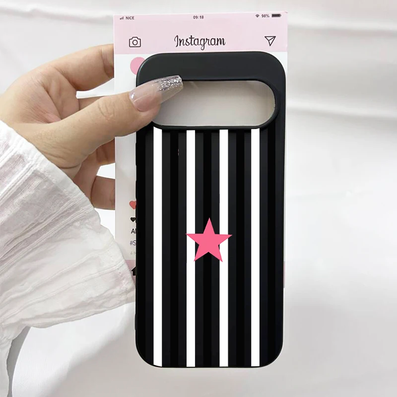Lucky Stars Stripe Pattern Transparent Soft TPU Phone Case - Fashionable and Durable Cover