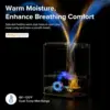 Humidifiers for Bedroom Home, Smart Warm and Cool Mist Air Humidifier for Large Room, Auto Customized Humidity, Fast Symp 4
