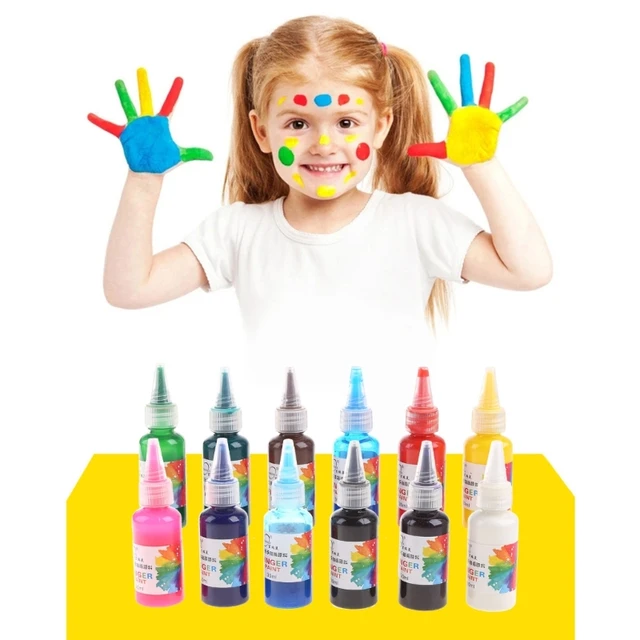 Child Finger Paint Washable Assorted Colors Safe Fun Party Favor
