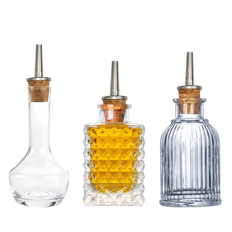 Bottiglia Bitters-Bottiglia Vintage In Vetro, Bottiglie Decorative Con Cruscotto, Bottiglie Dasher Per Fare Cocktail Ideale Per Il Barista