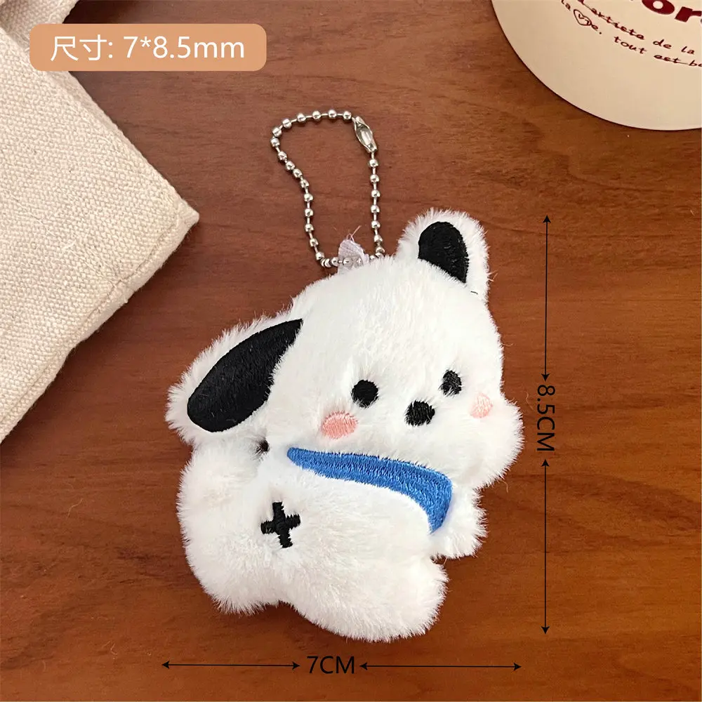 Sanrio Hello Kitty 10cm Plush Toy Keychain Kawaii Cute Kuromi Cinnamoroll Pochacco Plush Doll Gift Melody for Friends Childrens 5