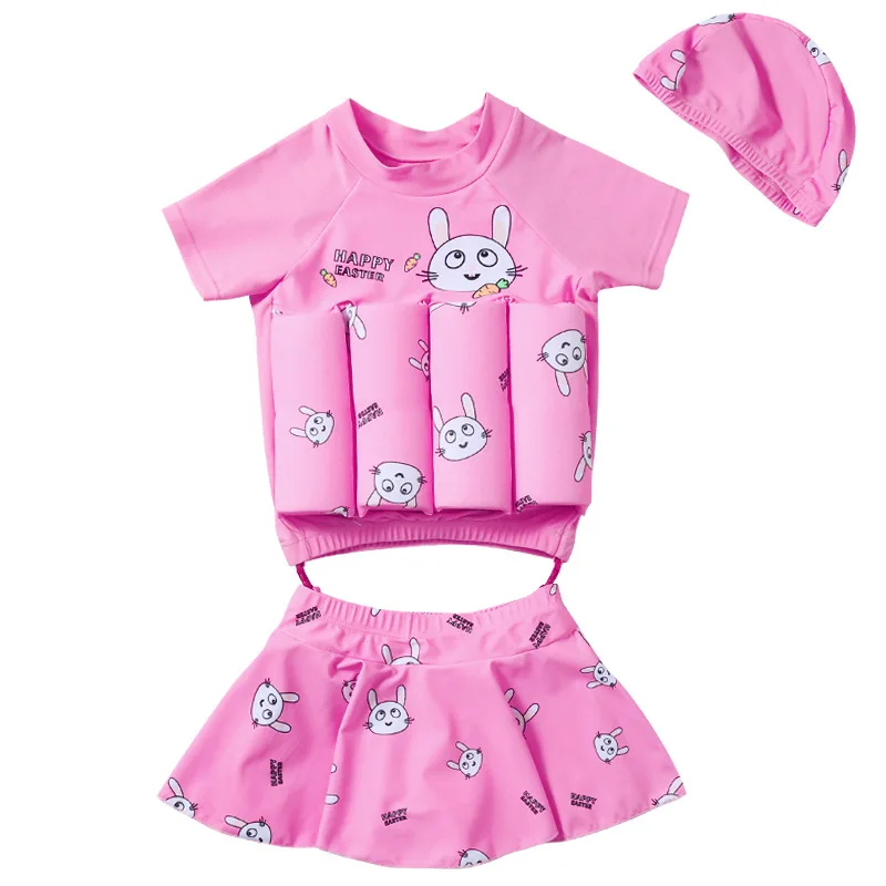 Split Swimsuit Boys and Girls Cartoon Buoyancy Swimsuit Children Girl Summer Vacation Beachwear Traje De Ba&ntilde;o Dividido