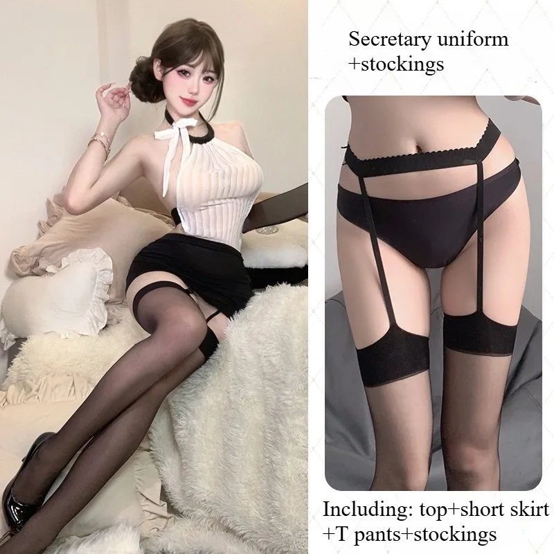 Elegant Women's Allure Sheer Lingerie Skirt Set