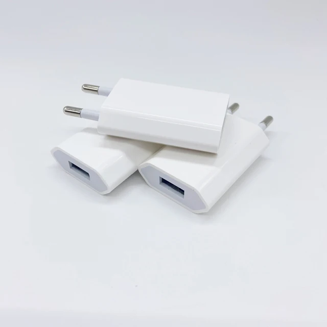 5Pcs 5V 1A USB Travel Wall Charger Adapter Charging For Apple iPhone XS Max XS XR X SE 2020 8 7 6 6S 5S 5 SE 4 4S EU Phone Plug 3