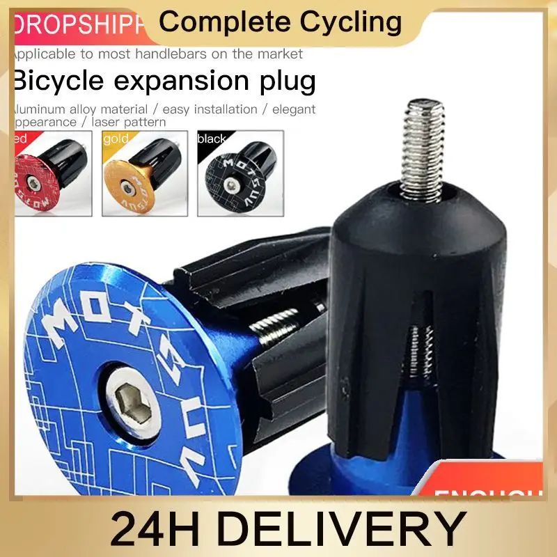 

2 Pcs Aluminum Alloy Bicycle Handlebar End Plugs Caps Mountain Bike Grip Cap Cycling Handlebar Cover Accessory Bicycle Parts