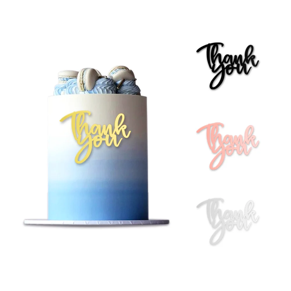 

Thank You Acrylic Cake Topper Cake Decoration