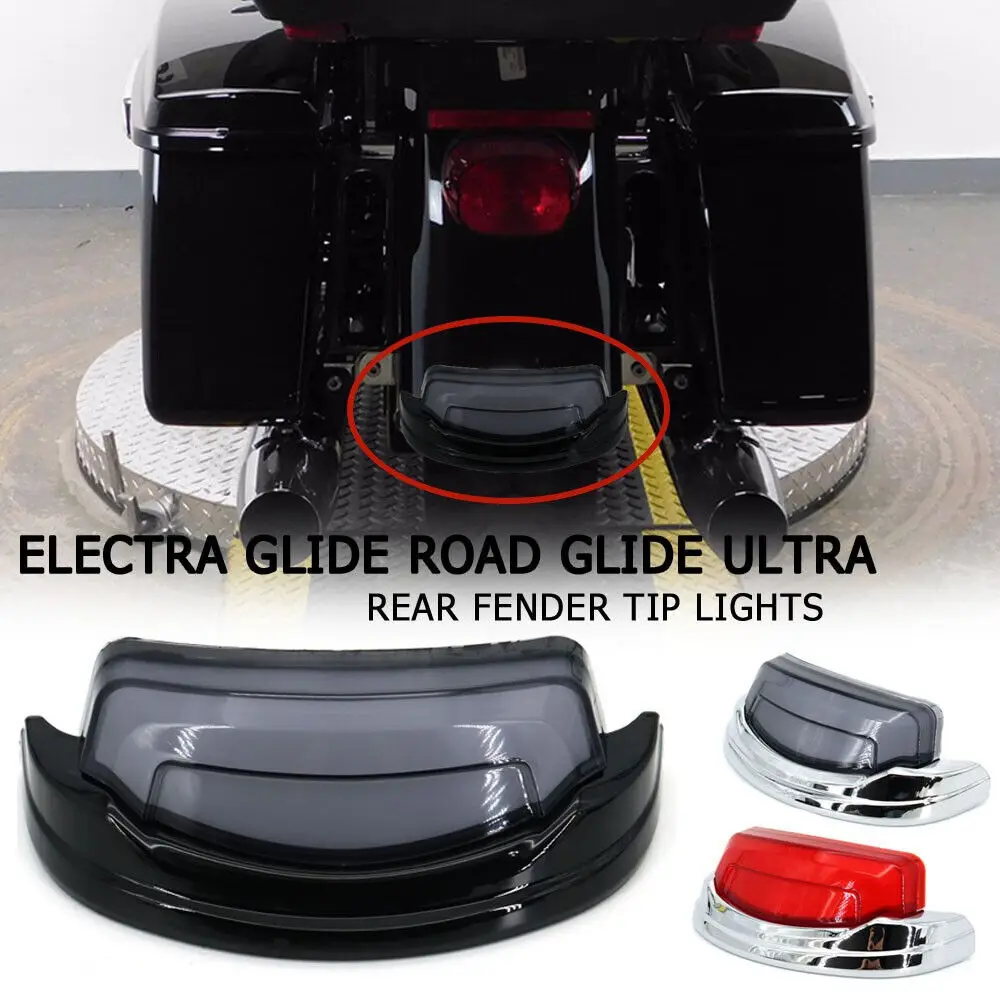 

Motorcycle Rear Fender Tip Brake Taillight LED Light For Harley Touring Electra Glide Road King FLHTC FLHTCU FLHTK 2009-later