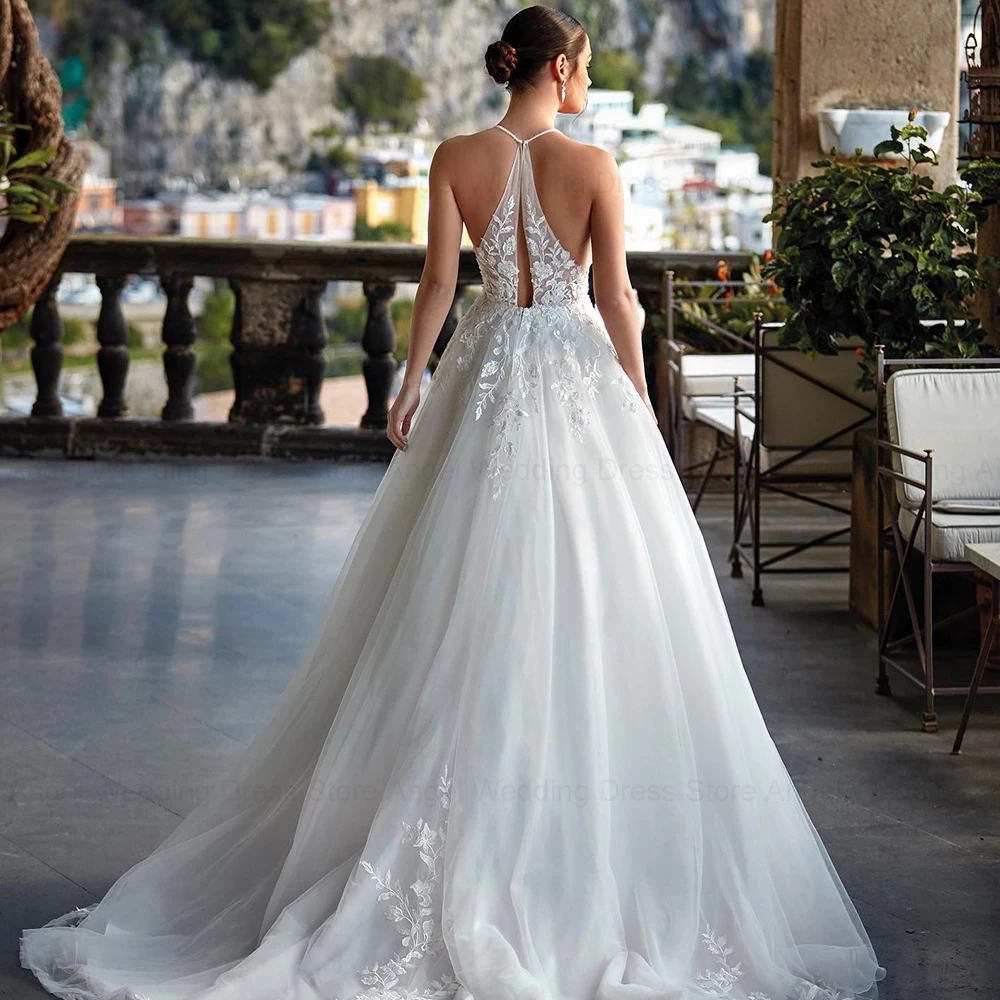 ANGEL Boho Luxury Lace Wedding Dress Sexy Backless A-line For Women 2025 Customized vestidos de novia Elegant For Bride 2