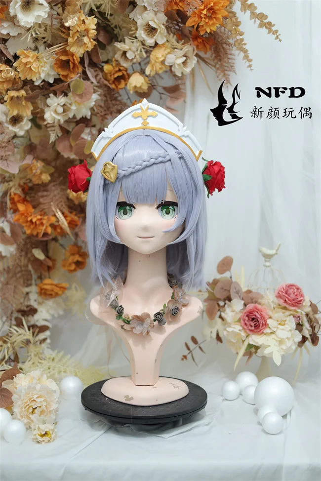 

(NFD012-3)Customize Full Head With Lock Pretty Female/Girl Japanese Animego Character Kig Cosplay Kigurumi Mask Crossdress Doll