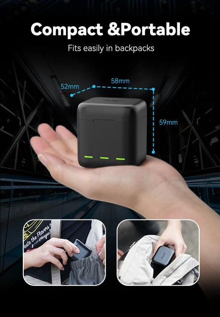 Gopro Hero 10 Battery TELESIN Battery Charger For GoPro Hero