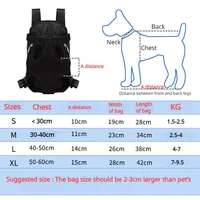 Double Shoulder Breathable Portable Travel Pet Dog Carrier Backpack Mesh Carrier Front Bag for Small Dog Cats Outdoor 2